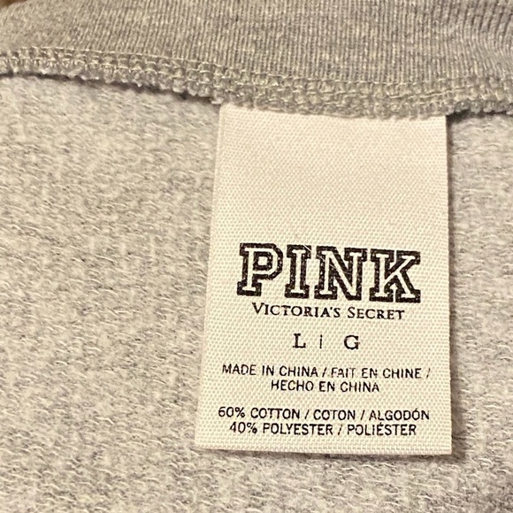NWOT PINK by Victoria’s Secret Sequins Gray Top - Picture 6 of 6